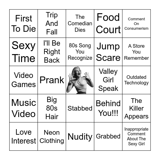 B Movie Bingo - Chopping Mall Bingo Card