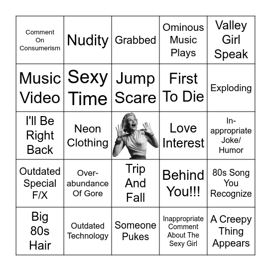 B Movie Bingo - The Stuff Bingo Card