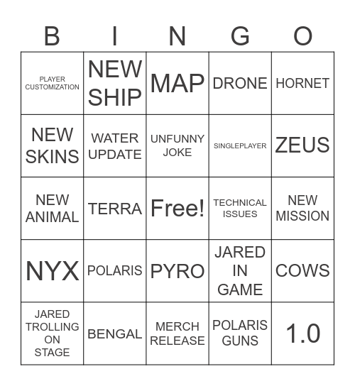 CITIZENCON YIPPIE Bingo Card