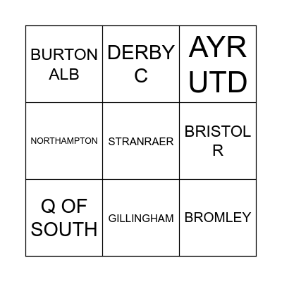 NET'S BAR FOOTY BINGO! Bingo Card