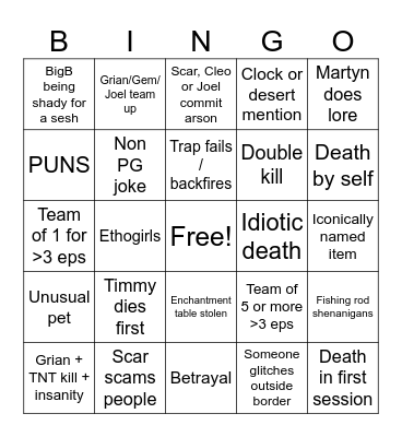 Wild life! Bingo Card