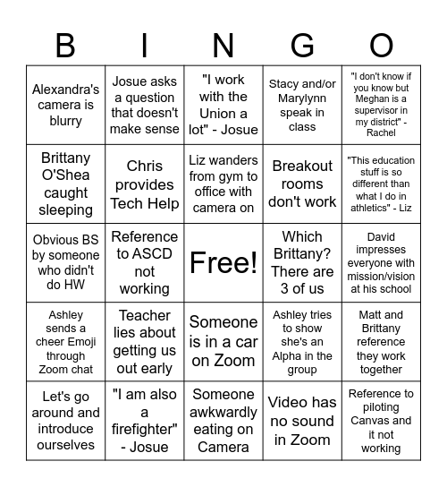 Bingo Board 2 Bingo Card