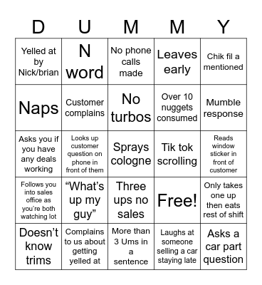 Mauricio Bingo Card