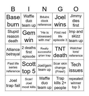 WILD LIFE BINGO Card