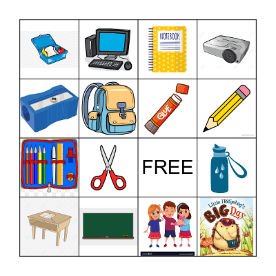 School Supplies Bingo Card