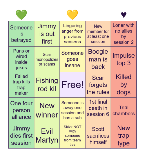 Life series! Bingo Card