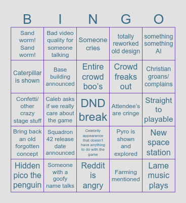 Star Citizen bingo babey Bingo Card