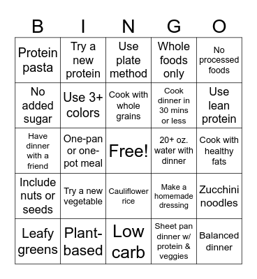 Bite Club Dinner Diaries Bingo Card