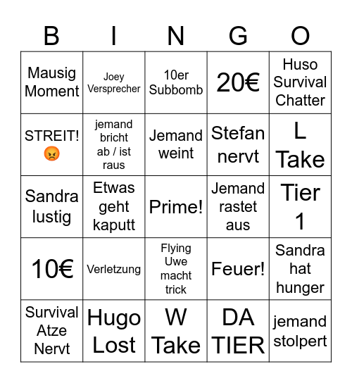 7vsWild Filow Bingo Card