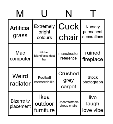 Kill Bingo Card