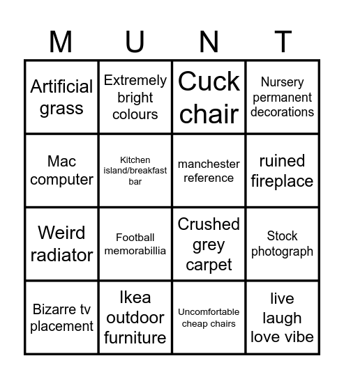 Kill Bingo Card