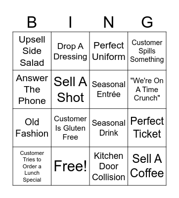 Staff Bingo! Bingo Card
