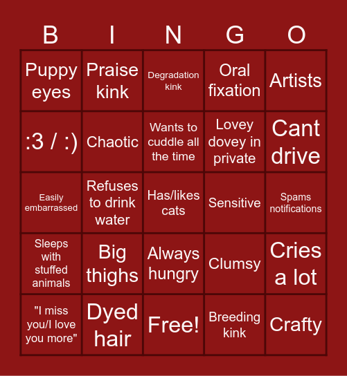 Bottom Bingo Card