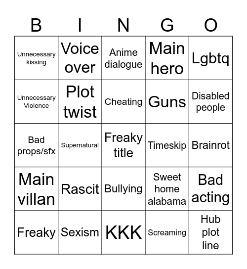 Tommrow Teaching Bingo Card