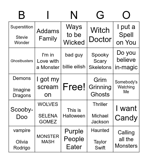 HALLOWEEN BINGO Card