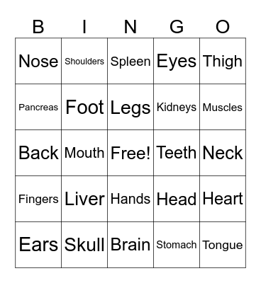 Science Bingo Card