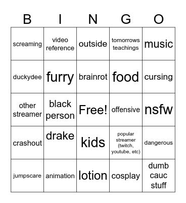 DuckyDee Devious Memes Bingo Card