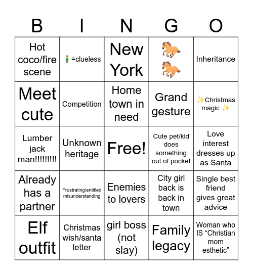 Hallmark bingo Card