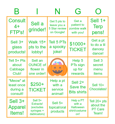 HAPPY HALLOWEEN!!!!!! Bingo Card