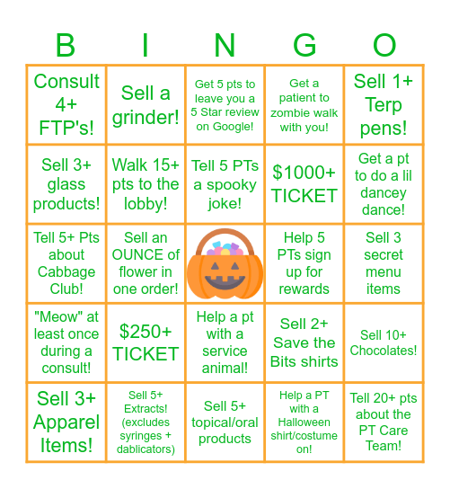 HAPPY HALLOWEEN!!!!!! Bingo Card