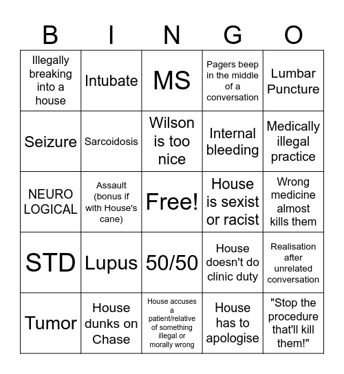 bingooo Bingo Card