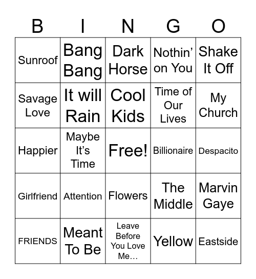 ####-2-#### Bingo Card