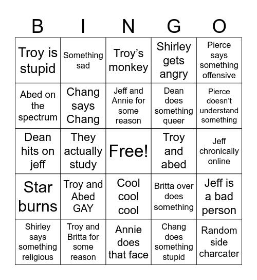 Community Bingo Card