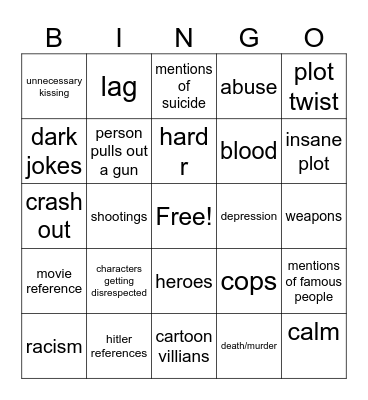 go animate bingo Card
