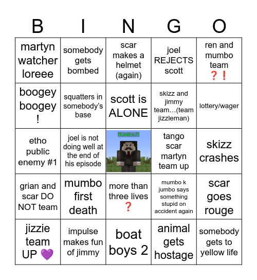 wild LIFE ❤️💛💚 Bingo Card