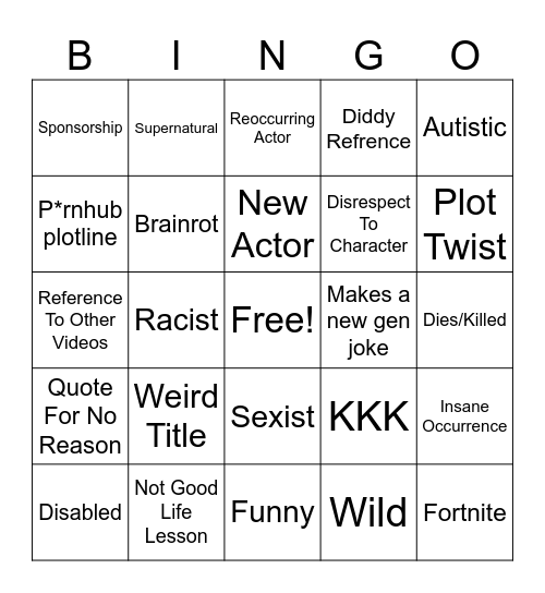 Tommorows Teaching Bingo Card