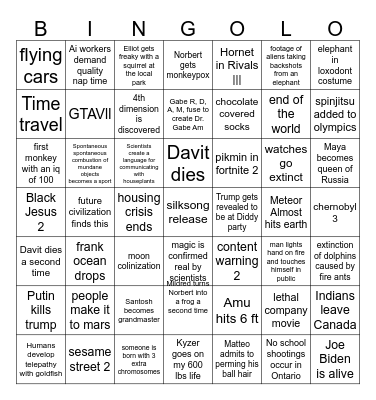 2025-2035 bingo card Bingo Card