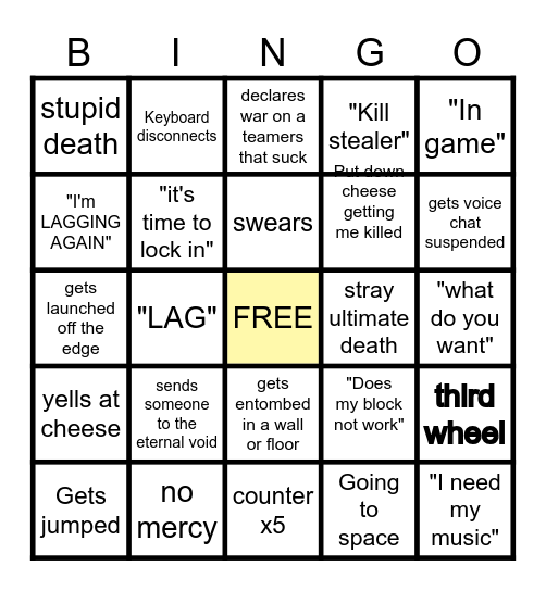 yota Bingo 2 Bingo Card