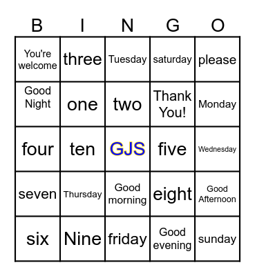 Bingo Time!! Bingo Card