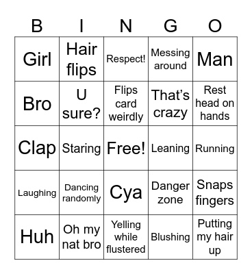 4 Friends Gang Bingo Card