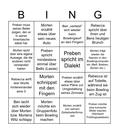 Moviegolf & Bingo Card