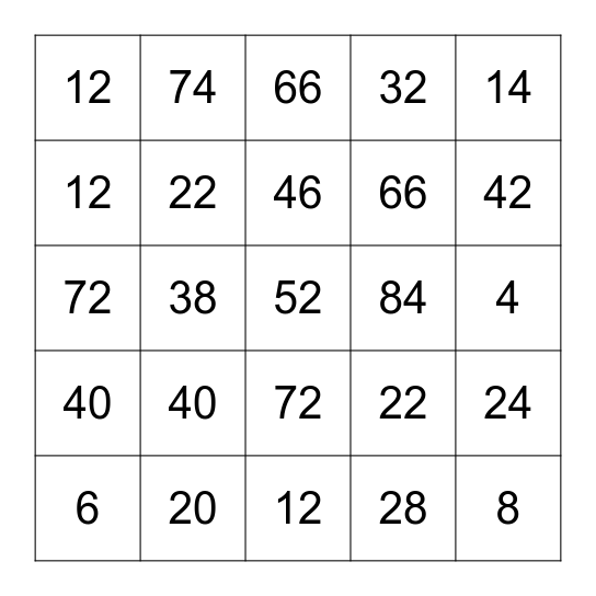 Verdoppeln Bingo Card verdoppeln-bingo-card