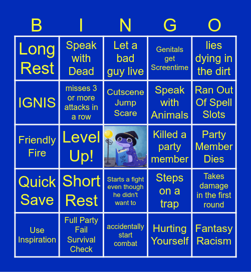 Ragnars Party Baldur's Gate 3 Bingo Card