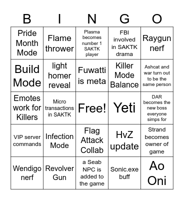2024 SAKTK bingo Card