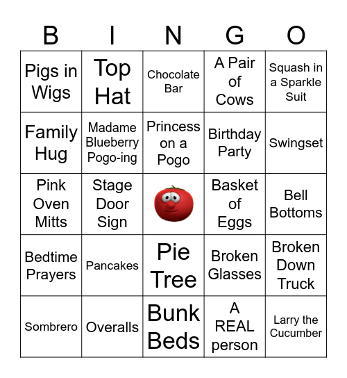 Veggie Tales Bingo Card