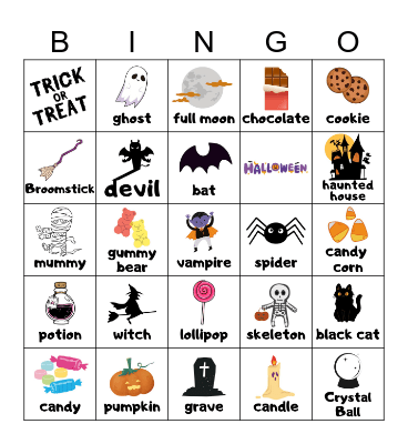 Halloween Bingo Card