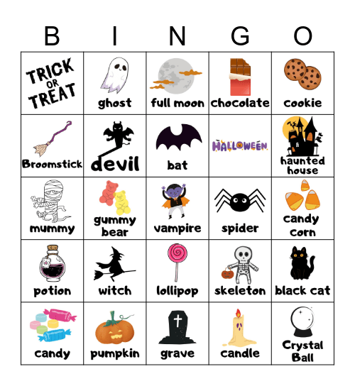 Halloween Bingo Card