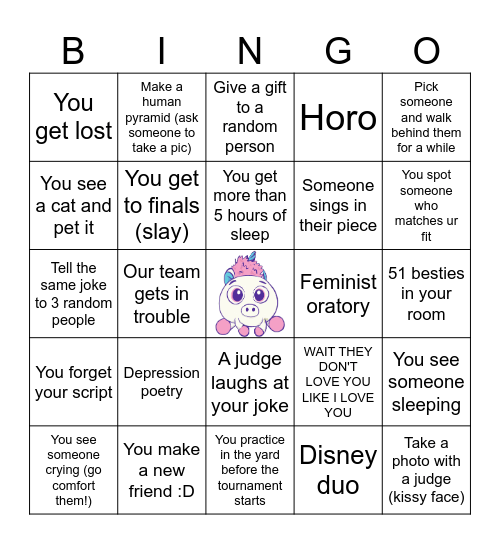 BEST BINGO Card