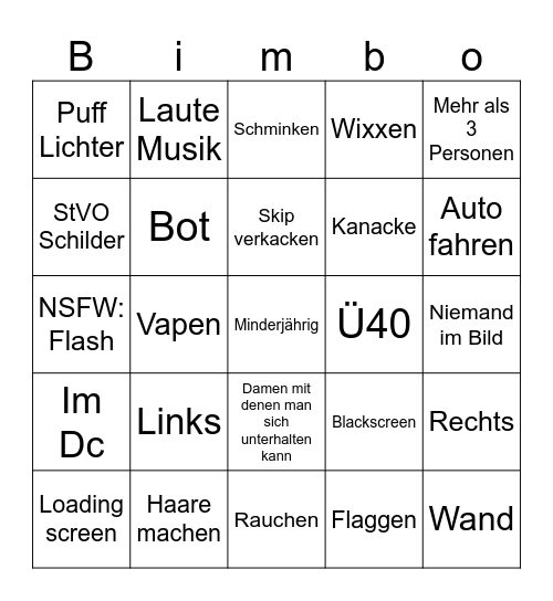 Ome Bingo Card