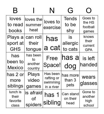 Bingo Card