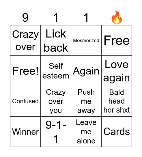 Jasmine Monea 9-1-1 Bingo Card