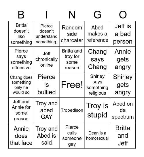 Community Bingo Card