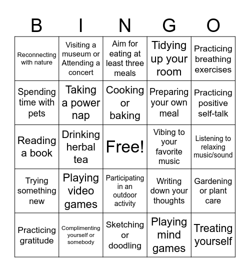 Stress and Well-being at Work Bingo Card