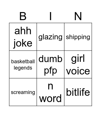 Sengoku Bingo Card