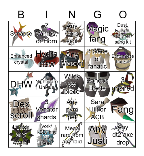 Bingo Board Bingo Card