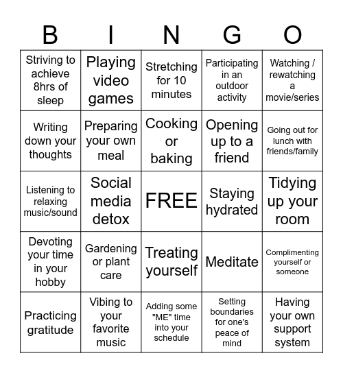 Stress and Well-being at Work Bingo Card